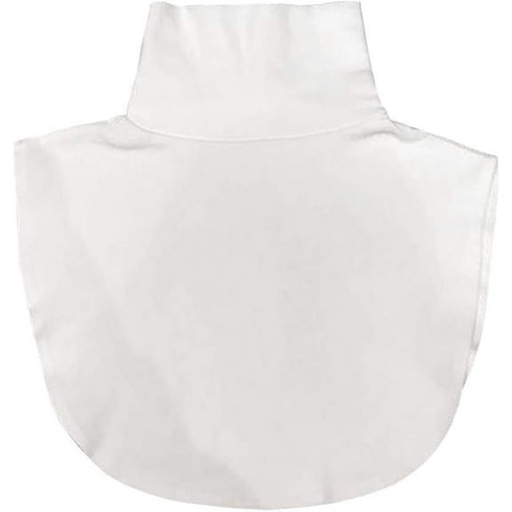 Women's Solid Stripe Turtleneck Dickey Collar Wear Outer or in Sweater Hoodie High Neck Mock Collar