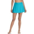 thumbnail image 1 of Women's Solid Swim Skirt Build-in Brief Tummy Control Side Slit Tankini Bottoms, 1 of 8