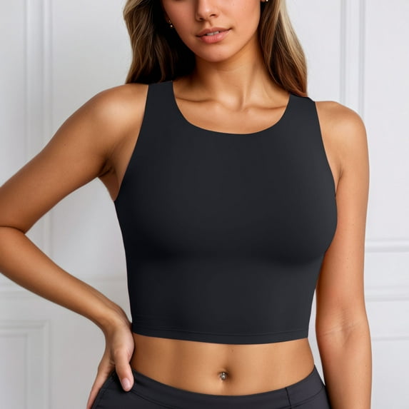 Women's Solid Swimwear Tankini Top Swim Shirt For Beach Water Activities