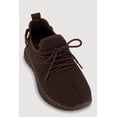 thumbnail image 1 of Women's Solid Textured Knit Lace Up Low Top Sneakers, 1 of 3