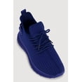 thumbnail image 1 of Women's Solid Textured Knit Lace Up Low Top Sneakers, 1 of 3