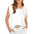 thumbnail image 1 of Women's Solid V-Neck Warm Thermal Long Sleeve T-Shirt Plus Size Sleeveless Top Comfortable Casual Thermal Shirt for Women Long Sleeve V-Neck Blouse, 1 of 7