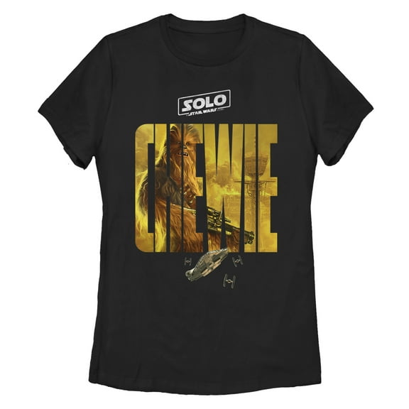 Women's Solo: A Star Wars Story Chewie Poster  Graphic Tee Black Small