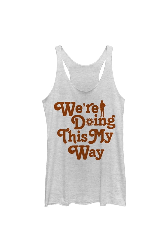 Women's Solo: A Star Wars Story My Way Quote Racerback Tank Top White Heather Large