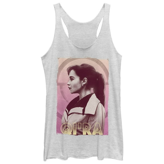 Women's Solo: A Star Wars Story Qi'ra Profile  Racerback Tank Top White Heather X Small