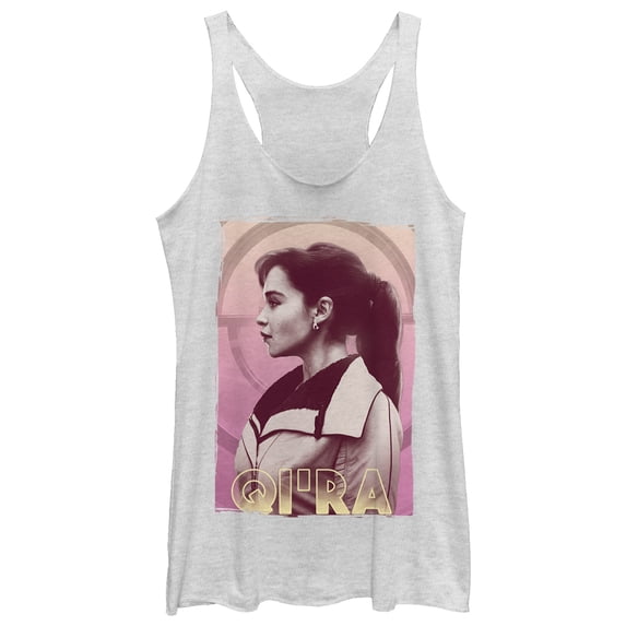 Women's Solo: A Star Wars Story Qi'ra Profile Racerback Tank Top White Heather X Small