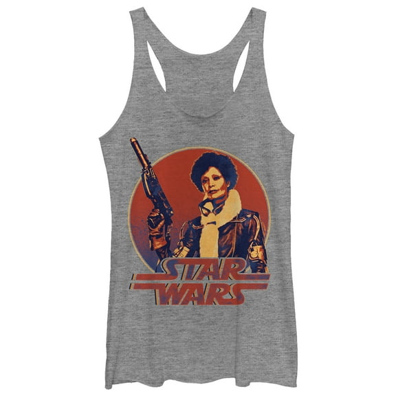 Women's Solo: A Star Wars Story Retro Val  Racerback Tank Top Gray Heather X Small