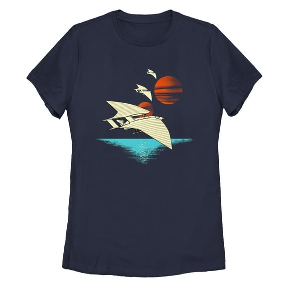 Women's Solo: A Star Wars Story Spacecraft Scene  Graphic Tee Navy Blue Small