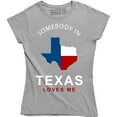 thumbnail image 1 of Women's Somebody In Texas Loves Me Texan Pride Slogan T-Shirt, 1 of 4