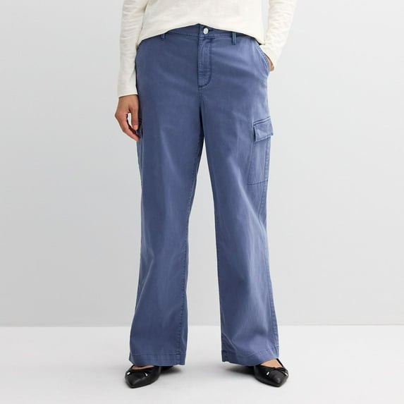 Women's Sonoma Goods For Life® Cargo Utility Pants Color: Denim Flare Size: 16 AVG/REG