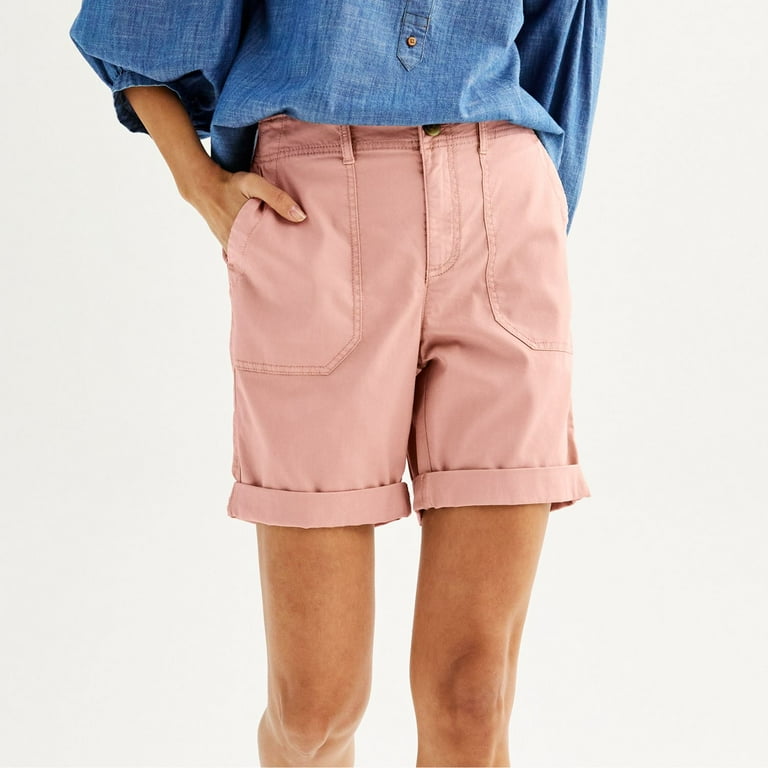 Women s Sonoma Goods For Life Utility Bermuda Shorts Color Chic Mauve Size XX LARGE