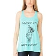 thumbnail image 1 of Women's Sorry Printed Flowy Racerback Tank Top, 1 of 1