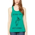 thumbnail image 1 of Women's Sorry Printed Flowy Racerback Tank Top, 1 of 1