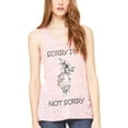 thumbnail image 1 of Women's Sorry Printed Flowy Racerback Tank Top, 1 of 1