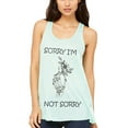 thumbnail image 1 of Women's Sorry Printed Flowy Racerback Tank Top, 1 of 1