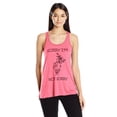 thumbnail image 1 of Women's Sorry Printed Flowy Racerback Tank Top, 1 of 2