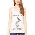 thumbnail image 1 of Women's Sorry Printed Flowy Racerback Tank Top, 1 of 1