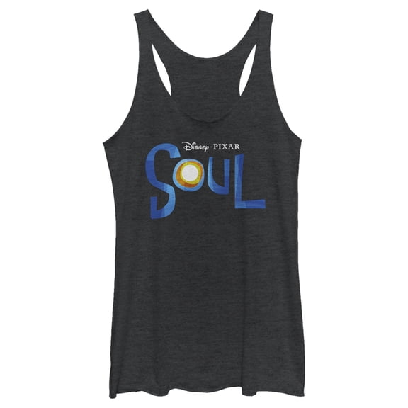 Women's Soul Official Logo Racerback Tank Top Black Heather Medium