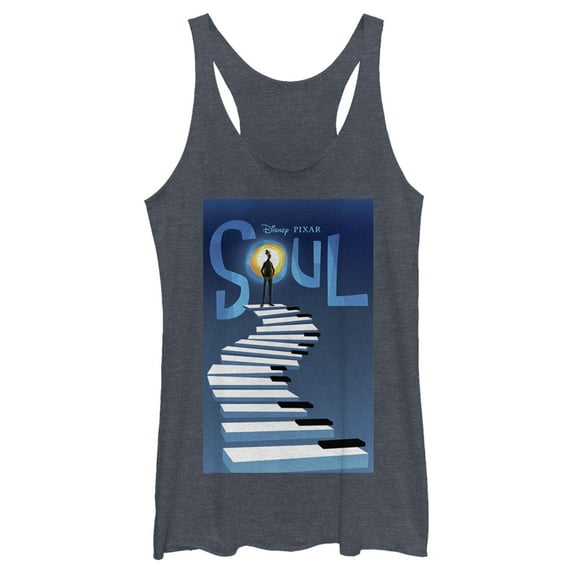 Women's Soul Official Poster Racerback Tank Top Navy Blue Heather Small