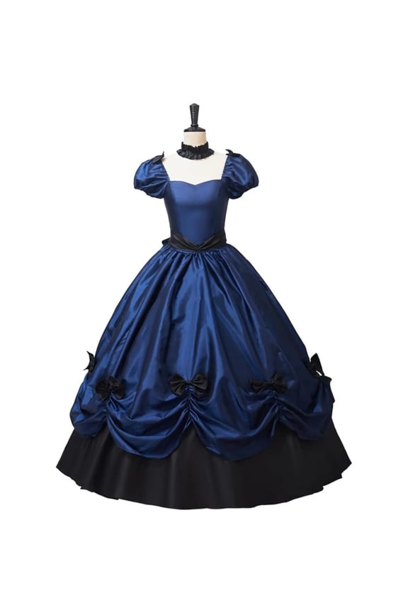 Women's Southern Belle Gothic Victorian Rococo Dress Elegant Tea Length Ball Gown
