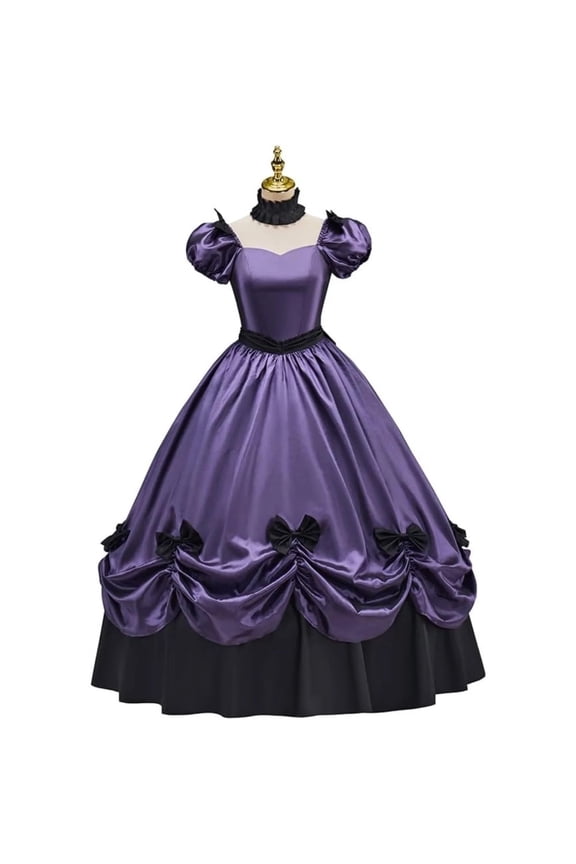 Women's Southern Belle Gothic Victorian Rococo Dress Elegant Tea Length Ball Gown
