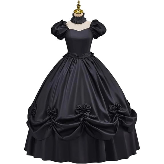 Women's Southern Belle Gothic Victorian Rococo Dress Elegant Tea Length Ball Gown