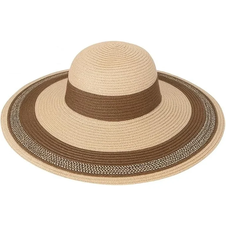 Foldable Wide-Brim Sun Hat for Women UV Protection Anna-Kaci Womens Foldable Visors Sun Hat Wide Brim Roll-up  main image 4