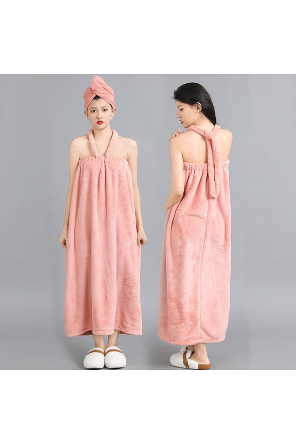 Women's Spa Towel Wrap Adjustable Bathrobe Lightweight Dry Polyester Bath Wrap Full Length Knee Size Pool Beach Cover-Up 1 Piece Multiple Colors 42.5x47.2 in