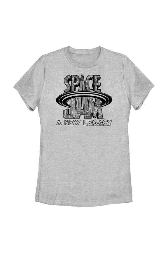 Women's Space Jam: A New Legacy Cyber Logo  Graphic Tee Athletic Heather Medium