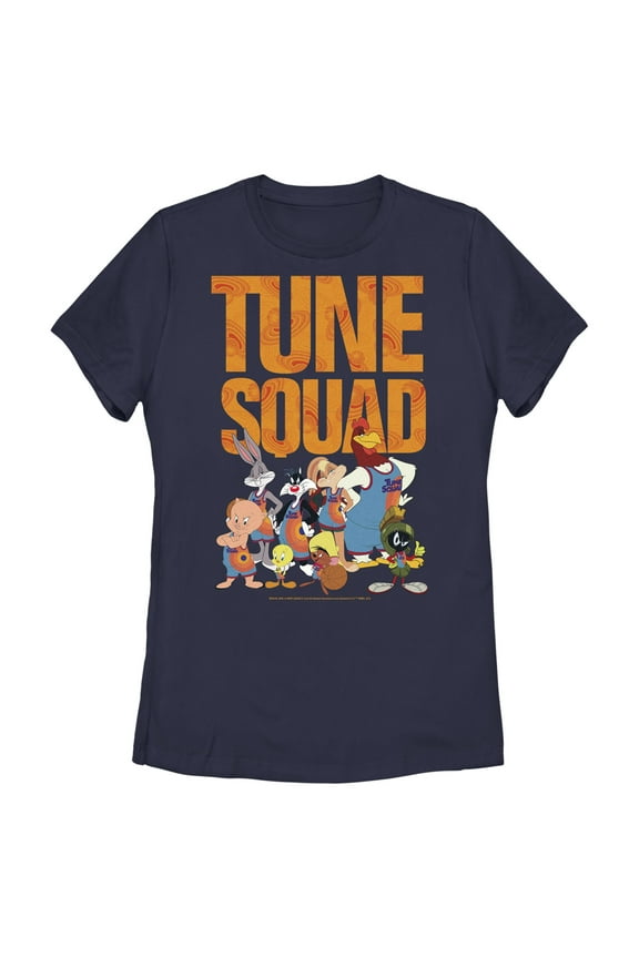 Women's Space Jam: A New Legacy Full Tune Squad  Graphic Tee Navy Blue Small