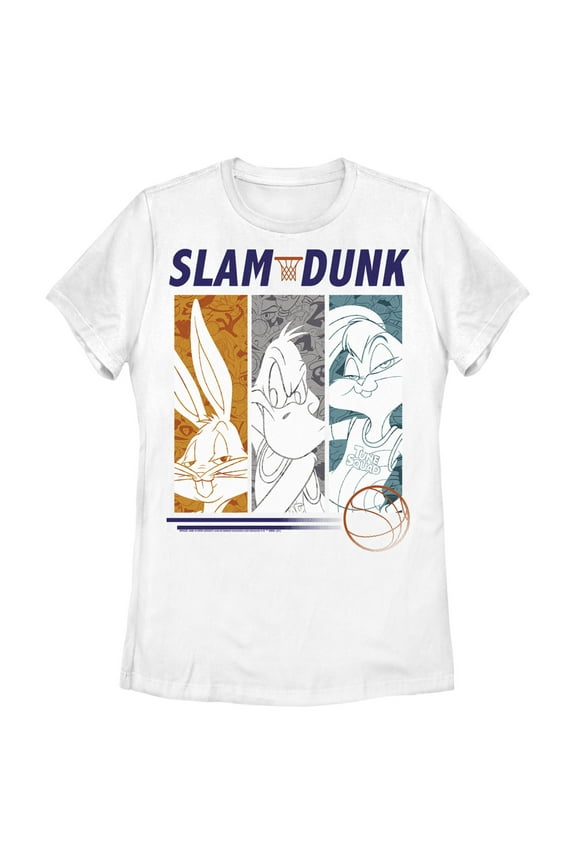 Women's Space Jam: A New Legacy Slam Dunk Graphic Tee White 2X Large