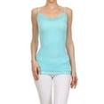 thumbnail image 1 of Women's Spaghetti Lace Trimmed Long Tank Top - Candy Blue, 1 of 1