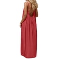 thumbnail image 1 of Women's Spaghetti Strap Backless Loose-fitting Resort Long Dress, 1 of 8