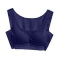 thumbnail image 1 of Padded Bralettes for Women Mind Sleep Underwear Plus Plus Size Comfort Sports Vest Bra Without Underwire V-Neck Padded Bra Feature Hook and Eye Closure Strapless Bra Style Y-586 , Blue 4XL, 1 of 8
