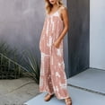 thumbnail image 1 of Women's Spaghetti Strap Jumpsuit Casual Boho Summer Romper Loose Fit Tie Dye Plus Size Outfit with Pockets, 1 of 3