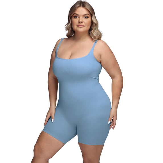 Women's Spaghetti Strap Tank Top Short Jumpsuit Rompers Bodysuit One Piece Catsuit