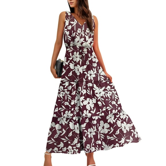 Women's Spaghetti Strap Tiered Ruffle Mini Dress Boho Summer Swing Dress Lightweight Georgette Fabric for Beach Weddings,Red L