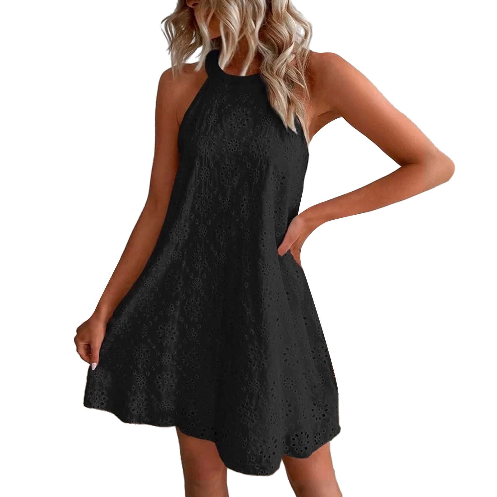 Spaghetti Straps Summer Floral Swing Dress main image 1