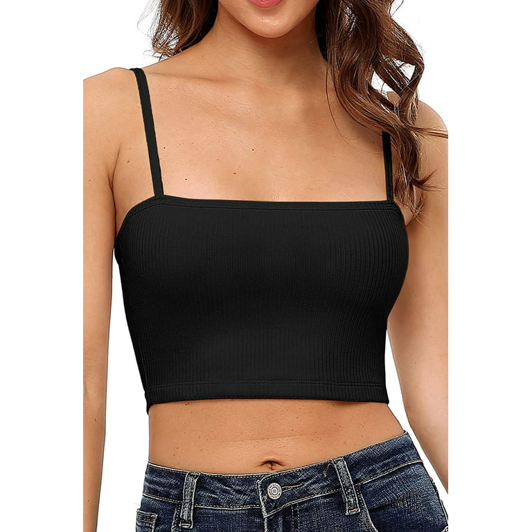 Bandeau Top With Spaghetti Straps