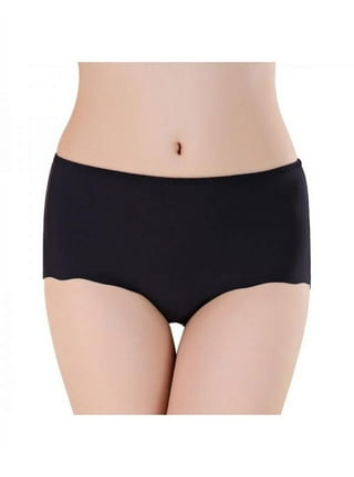Deepelk Women Underwear Thong Laser Cut High Waisted Seamless