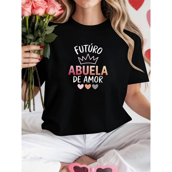 Women's Spanish Futuro Abuela De Amor Graphic T-Shirt