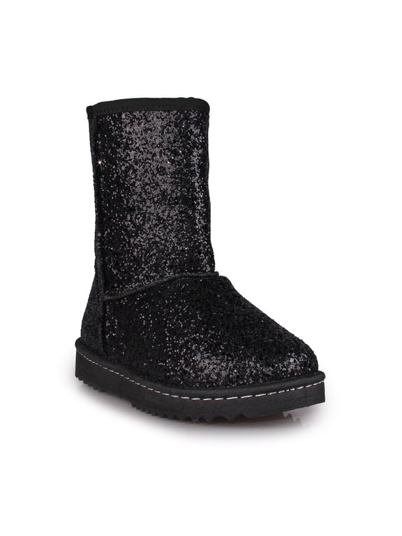 Women’s Sparkle Glitter Mid-Calf Winter Snow Boots