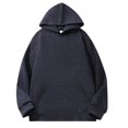 thumbnail image 1 of Women's Sparkle Solid Color Hooded Sweatshirt with Pocket, Oversized Long Sleeve Pullover, Soft Comfortable Casual Streetwear for Spring Fall Daily Wear, Work, Sports and Loungewear Navy XXL, 1 of 7