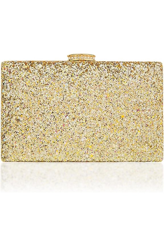 Women's Sparkling Clutch Purse Elegant Glitter Evening Bags Bling Evening Handbag for Dance Wedding Party Prom Bride