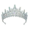 thumbnail image 1 of Women's Sparkling Rhinestone Crown Headband, Elegant Tiara for Birthday Wedding Party Accessory, Bridal Tiara for Women and Birthday Crown for Women - Grey, 1 of 2