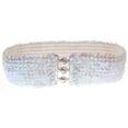 thumbnail image 1 of Women's Sparkly Glitter Sequin Wide Stretch Elastic Belt Accessory, 1 of 6