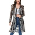 thumbnail image 1 of Women's Sparkly Sequin Cardigan Long Sleeve Open Front Glitter Kimono, 1 of 7
