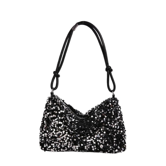 Women's Sparkly Sequin Crossbody Purse Evening Clutch Handbag Bag Knot Zipper Y2k Purse Bag