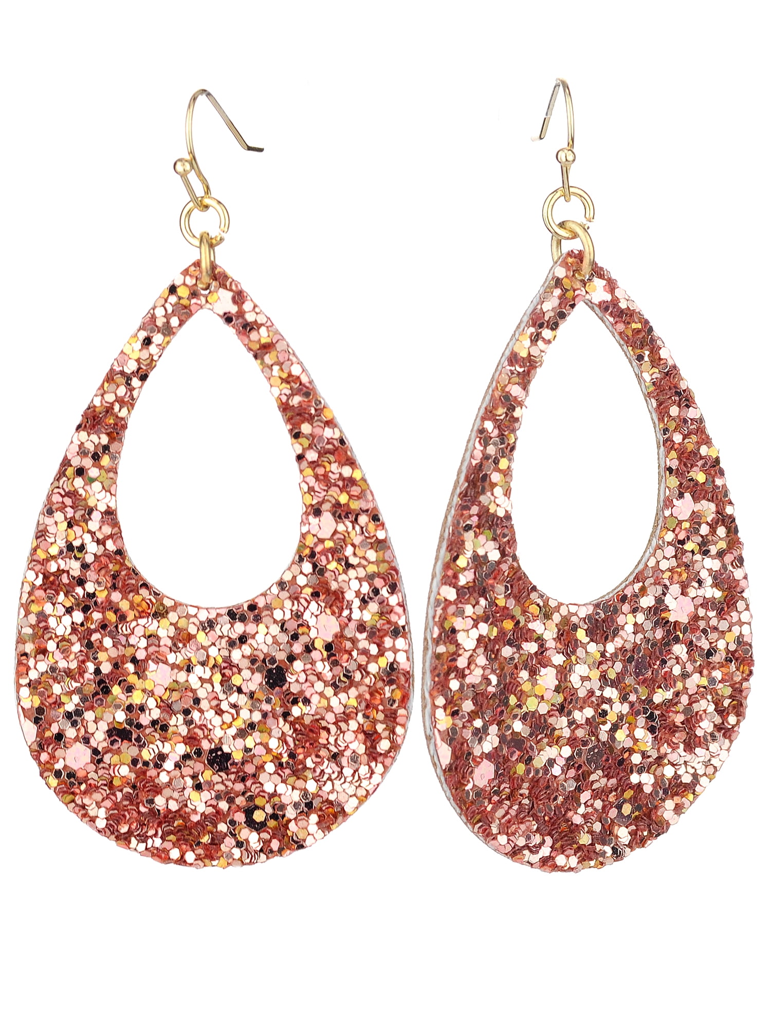 Rose gold sequin earrings best sale