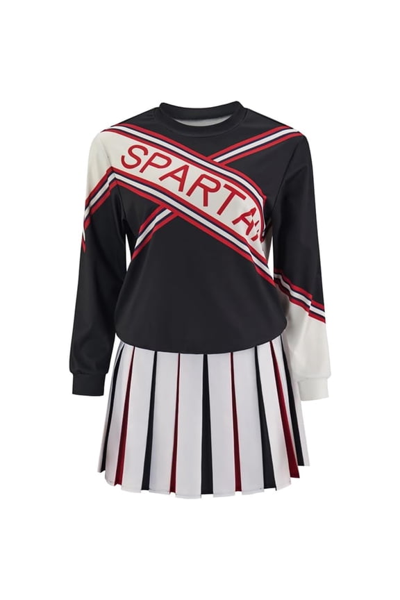 Women's Spartan Cheerleader Dress Female Cheerleader Uniform Dress Full Set